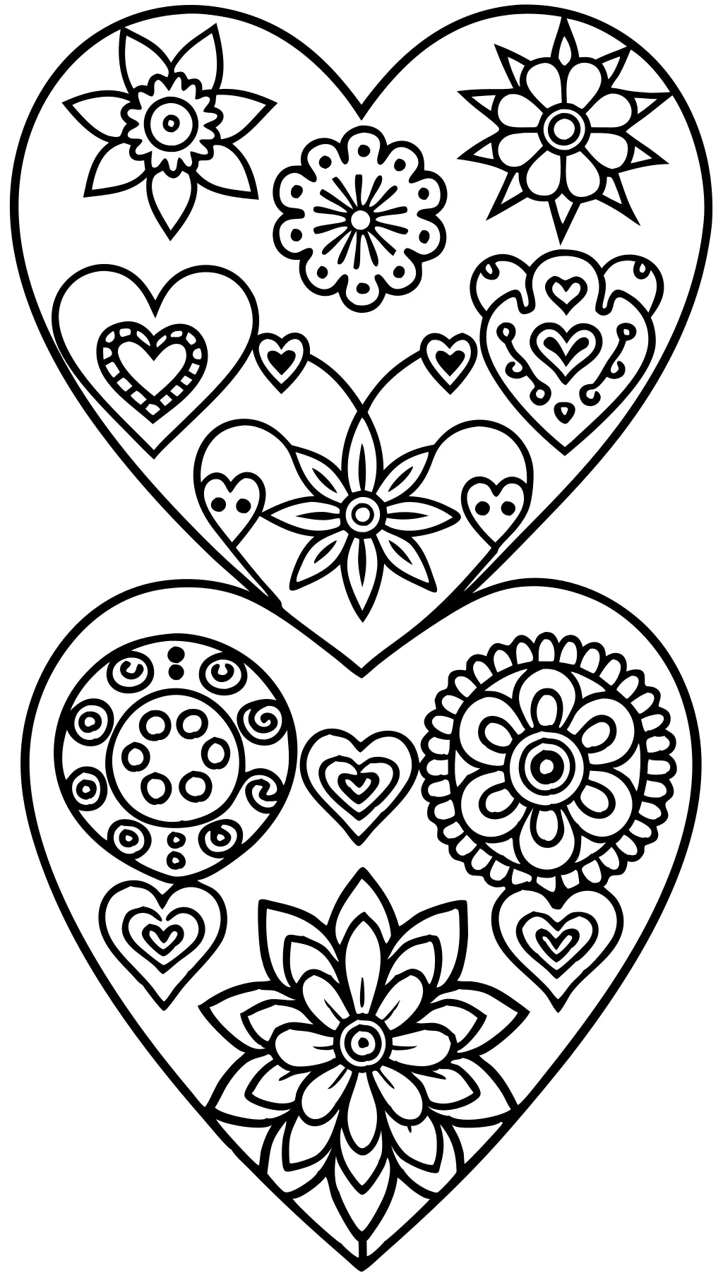 printable heart coloring page